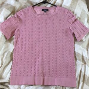 Pink short sleeve sweater